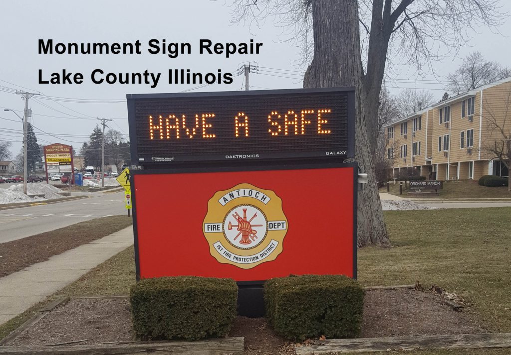 Monument Signs in Libertyville Illinois - Monument Sign Repair