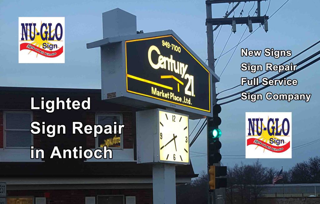 Lighted Sign Repair in Antioch Illinois