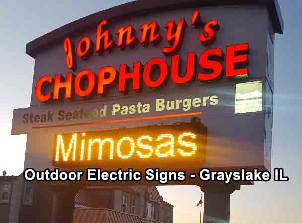 Outdoor Electric Signs - Grayslake IL