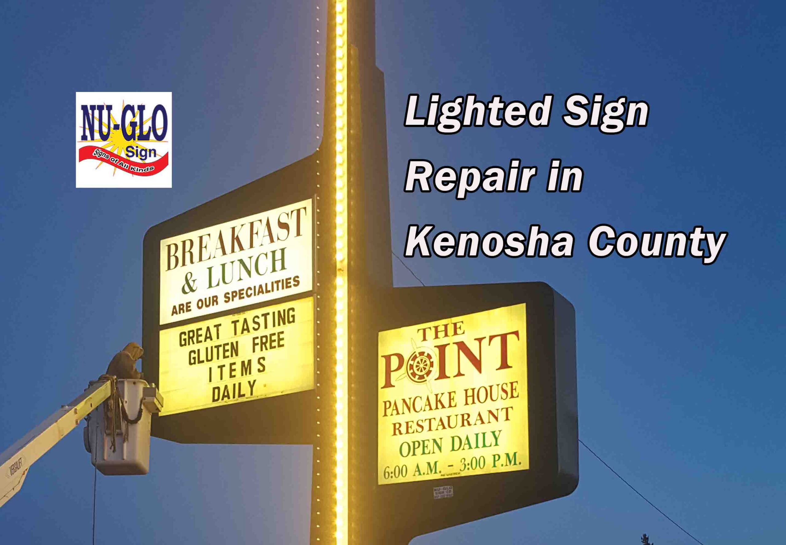 Lighted Sign Repair - Kenosha County