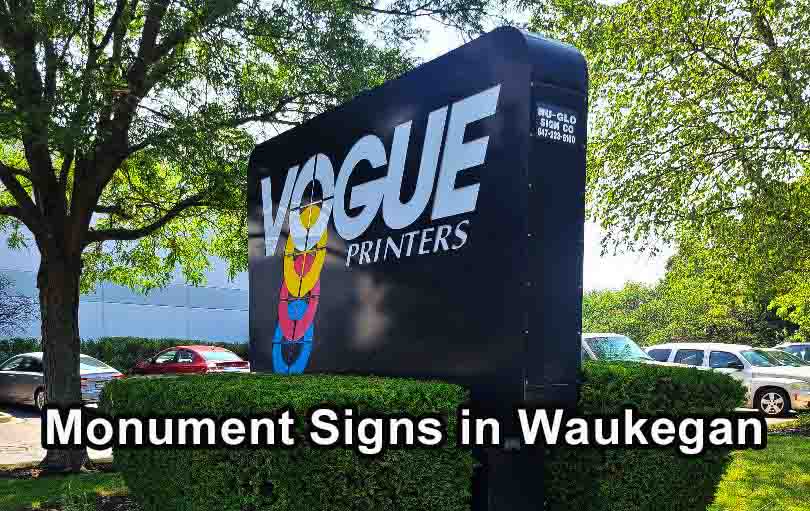 Monument signs in Waukegan