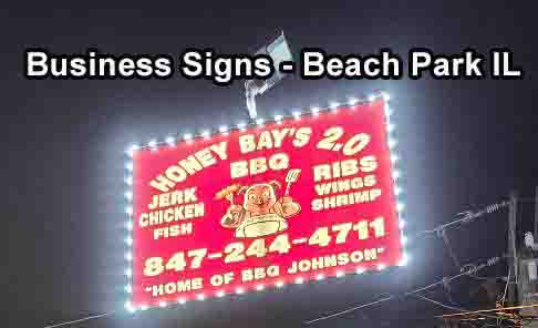 business signs beach park illinois