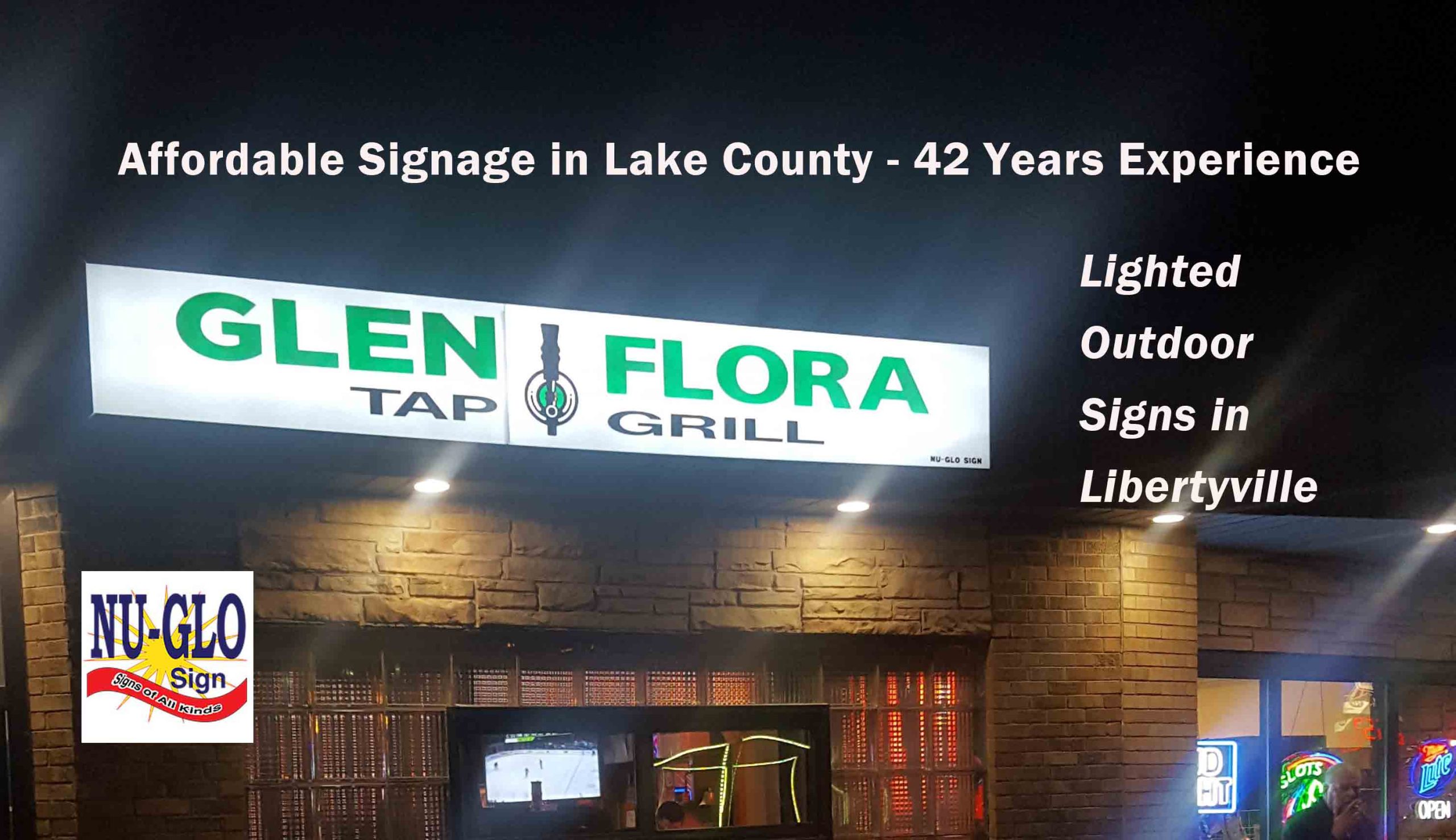 Outdoor Lighted Sign Service – Libertyville IL 1