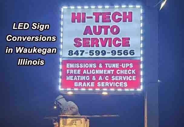 LED Sign Conversions in Waukegan IL