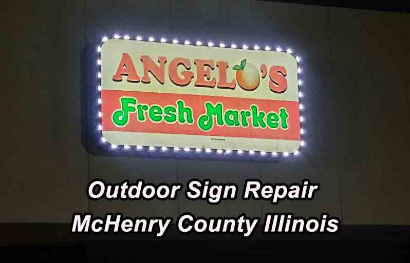Sign Repair in Lake of the Hills Illinois